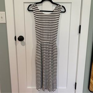 LOFT Striped Midi Dress